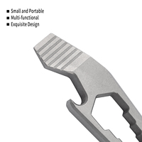 TGZUO Barre de levier multifonction EDC en titane, petite taille, outil manuel durable, ouvre-bouteille, pendentif délicat