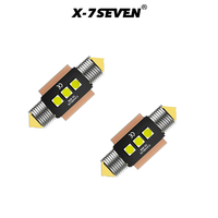 X-7SEVEN Nouvelles ampoules LED CANBUS 31mm-41mm 6030 pour voiture, éclairage de lecture, plaque d'immatriculation, plafonnier, lampe intérieure, plafonnier de toit, 12V 2W