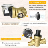 TMOK katup Regulator tekanan air RV, dapat disesuaikan 3/4 "DN20 benang NH Lead Free daya Manual untuk Motorhome Camper