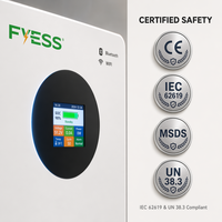 Литий-железо-фосфатный солнечный аккумулятор IEC 62619 15кВтч 16кВтч 51.2В 314Ач 280Ач, мобильный, на колесах, с Bluetooth, Wi-Fi и управлением через смарт-приложение