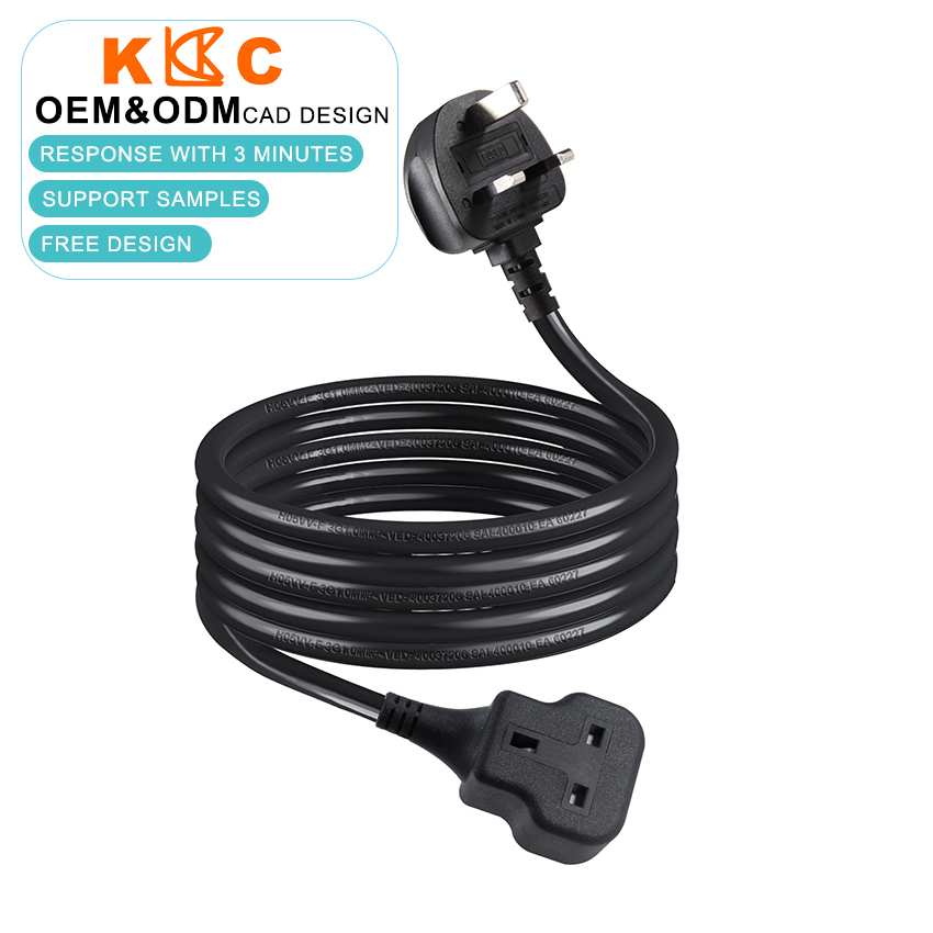 1 Way Gang <strong>Extension</strong> <strong>Lead</strong> 3M <strong>Single</strong> <strong>Socket</strong> Mains Power <strong>Extension</strong> <strong>Lead</strong> 13A UK 3Pin Fused Plug Male to Female Travel Use