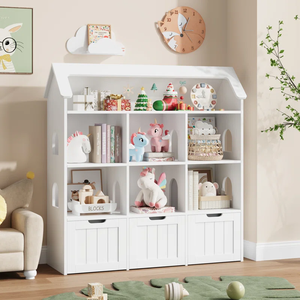 Nieuwe Design Speelgoedopbergorganisator Met 3 Laden En Berging En 6 Multifunctionele Opslagruimten - Product Image 1