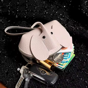 Creative Women's Little <strong>Elephant</strong> Leather Zipper Handheld Bag New PU Material <strong>Coin</strong> <strong>Purse</strong> for Lipstick Key Card Storage - Product Image 4