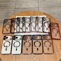 Coque de protection ultime en TPU mince magnétique pour iPhone 17 Series, avec plaque arrière rigide en acrylique transparente et anti-rayures