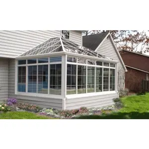 Новый дизайн, алюминиевая стеклянная Солнечная комната с многоугольной крышей для дома и дома