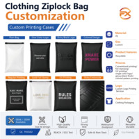 Pochette zippée en plastique givré recyclable avec logo imprimé personnalisé, emballage biodégradable pour vêtements de bain, sac à fermeture éclair pour vêtements