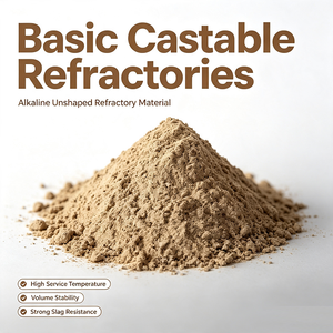Matériaux de revêtement pour fours industriels à base de periclase et de forsterite, résistants à la corrosion des scories élevées, en béton réfractaire de base - Product Image 1