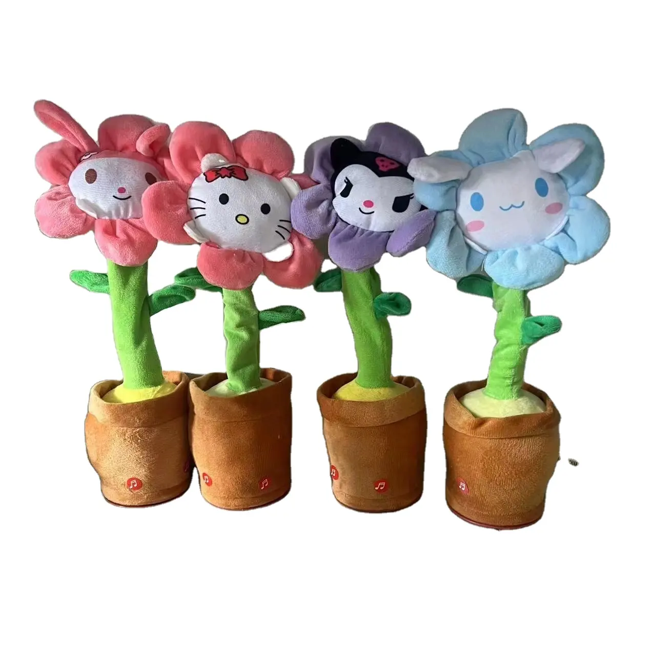 Ruunjoy Elektronisch Speelgoed Pluche Dansen Cactus Kuromi Mijn Melodie Kt Dansen Zingen Herhalen Wat Je Zei Creatieve Bloem Usb Speelgoed