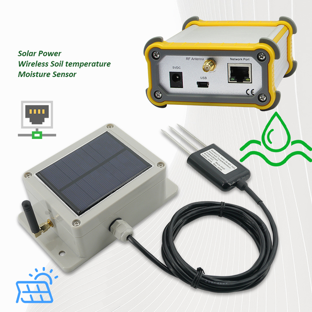 Soil sensor for agriculture Solar power soil temperature moisture sensor 4-20ma Digital soil moisture Sensor
