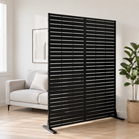 Écran de Confidentialité Métallique Personnalisé 72" H X 47.2" Panneau Décoratif d'Extérieur avec Support pour Balcon, Terrasse, Patio
