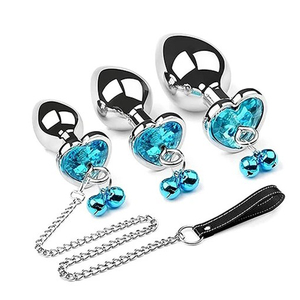 Plug Anale in Lega di Alluminio MOGlovers con Campanello e Guinzaglio Lungo, Giocattolo per Adulti in Metallo per Uomo e Donna - Product Image 6