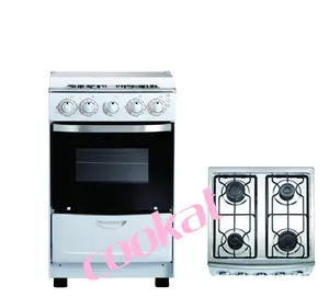 New models Kitchenware White color 4 cooking zones Gas Rangetop multi-functional freestanding Gas Hob with Oven