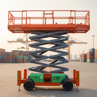 Platform Kerja Udara 12m All Terrain Scissor Lift Bertenaga Diesel 4WD untuk Medan Kasar, Kapasitas 450kg, Bersertifikasi GS/CE untuk Medan Berlumpur