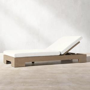 Meubles de jardin SUNWAY, nouveau design, chaise longue en teck massif pour hôtel, patio, chaise longue de loisirs avec ombrage - Product Image 5