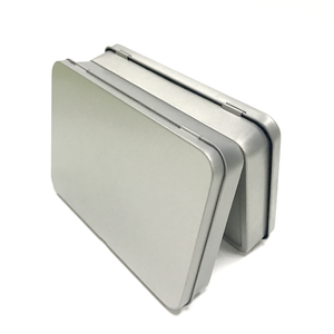 Caja de lata <span class=keywords><strong>Rectangular</strong></span> de Metal, contenedor vacío con bisagras, caja personalizada, lata cuadrada para caramelos de té - Product Image 2