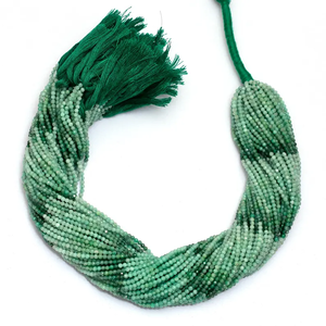AAA + Multi Esmeralda 2mm-3mm Micro cuentas facetadas | Hilo de 13 pulgadas | Cuentas redondas sueltas de piedras preciosas de Esmeralda verde para joyería - Product Image 4