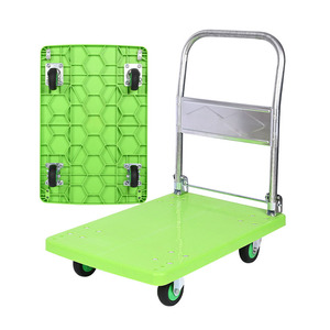 Chariot à plate-forme en plastique, chariot à main robuste, chariot de poussée, chariot à plate-forme mobile, camion à main - Product Image 1