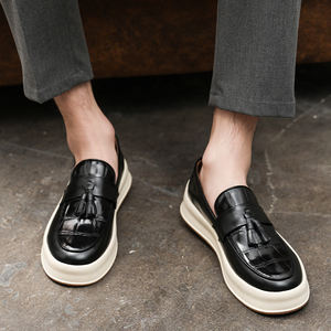 Zapatos Oxford con Cordones de Piel Sintética para Hombre, Clásicos de Negocios, de Oficina, con Punta en Pico, para Boda, Otoño - Product Image 6