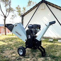 Broyeur de branches mobile léger à essence, facile à utiliser, pour l'élimination des déchets de jardinage domestique