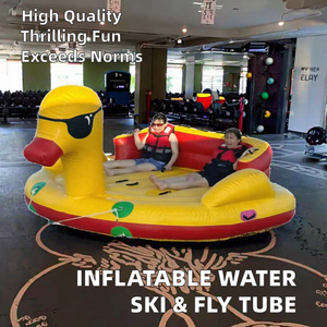 Barco de esquí acuático remolcable flotante, tubo de mosca inflable para juegos de deportes acuáticos, barco de pato, juegos acuáticos - Product Image 3