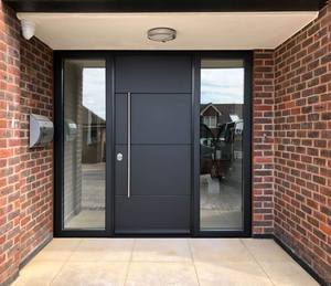 Porta Pivotante Moderna in Alluminio per Esterni, Insonorizzata e Impermeabile, <span class=keywords><strong>su</strong></span> <span class=keywords><strong>Misura</strong></span> per Villa - Product Image 1