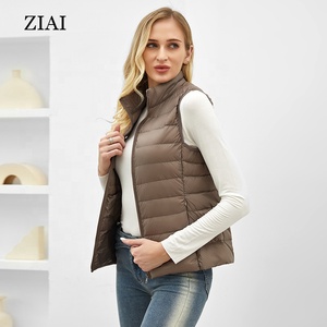 Chaleco Corto para <span class=keywords><strong>Mujer</strong></span>, Ligero y Cálido para Invierno, Chaqueta Exterior Delgada de Algodón - Product Image 2