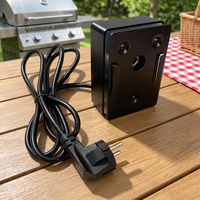 Gewerblicher Schwarzbeschichteter BBQ-Spießmotor mit Vierkant-Antriebsanschluss und Gleitklemme – AC-Rotisserie-Set vom Hersteller
