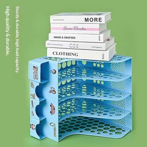 Wholesale Plastic Thickened Document Rack <b>File</b> Basket Storage Box Office Supplies Desktop <b>Organizer</b> Large-Capacity Book Stand - Product Image 2