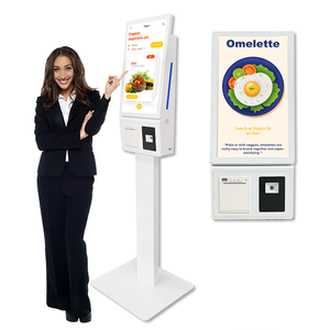 Kiosco Interactivo con Pantalla Táctil para Información y Pagos en Restaurantes, <span class=keywords><strong>Lector</strong></span> <span class=keywords><strong>de</strong></span> Códigos <span class=keywords><strong>de</strong></span> Barras, Piezas Opcionales, Función SDK, Soporte <span class=keywords><strong>de</strong></span> Pie, Android - Product Image 1