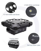 150W Laser Spider Beam Licht 12 LEDs Sturm Strobe Laser LED Moving Head Licht