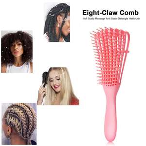 Peigne démêlant portable à texture <span class=keywords><strong>afro</strong></span> personnalisé en gros, peigne en plastique ondulé antidérapant pour <span class=keywords><strong>cheveux</strong></span> bouclés, <span class=keywords><strong>brosse</strong></span> démêlante pour <span class=keywords><strong>cheveux</strong></span> naturels - Product Image 3