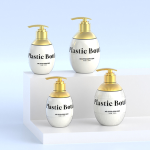 Sang Trọng Nhựa 300Ml Vàng Bơm Xi Lanh Rỗng Pet Nhựa Tắm Gel Container Dầu Gội Đầu Và Điều Hòa Chai Với Bơm 500Ml - Product Image 6