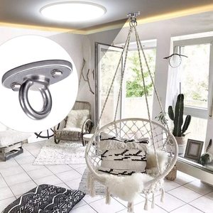 Crochets de suspension robustes pivotants à 360° en acier inoxydable <span class=keywords><strong>pour</strong></span> balançoire de <span class=keywords><strong>plafond</strong></span> en bois, kit de suspension <span class=keywords><strong>pour</strong></span> balançoire de véranda - Product Image 3