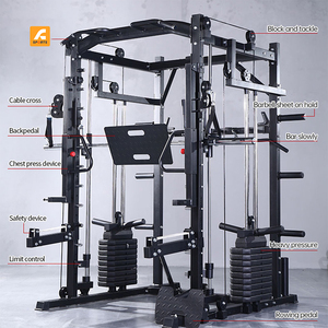 다기능 올인원 스미스 머신 피트니스 짐 장비 플레이트 로디드 펑셔널 트레이너 - Product Image 5