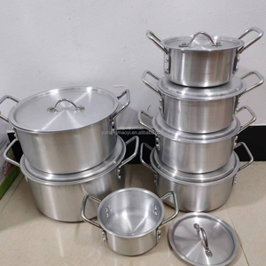 14CM 16CM 18CM 20CM 22CM 24CM 26CM 14PCS Dia Cast Aluminium Batterie de Cuisine Cuisson Aluminium Soupe Pot - Product Image 2