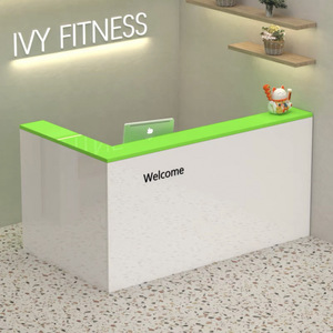 Custom Durable <b>Foldable</b> Wood Front Reception <b>Desk</b> for Beauty Salon Bar Office & Leisure Club-Modern Commercial Use - Product Image 1