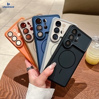 Protection d'objectif unique, coque en PC TPU mate pour iPhone, coque de téléphone magnétique robuste pour Samsung S26 Plus Ultra