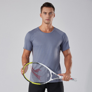 Vente en gros 100g petit filet carré en nid d'abeille sports d'été épissage séchage rapide col rond hommes entraînement en plein air manches courtes - Product Image 4
