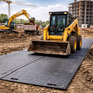 Усиленный дорожный мат из HDPE 4x8 футов |   Толщина 25-40 мм, грузоподъемность 80-120 тонн |   Сертифицированный по ISO и CE бренд OKAY - Product Image 1