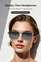 Nouvelle Arrivée 2026 Lunettes Audio Intelligentes, Traduction IA, Téléphone, Prévention de la Lumière Bleue, Lunettes Intelligentes à Traduction IA