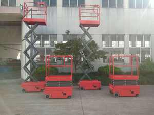 स्वचालित एक क्लिक समतल हवाई स्व-चालित कैंची लिफ्ट कार्य मंच 300/230 किलोग्राम क्षमता आईएसओ/से प्रमाणित - Product Image 4