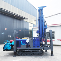 Foreuse rotative hydraulique pour forage diesel sur chenilles puits d'eau de 300m de profondeur avec moteur de boîte de vitesses et composants du noyau du moteur