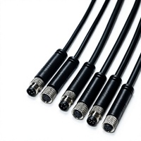 Connecteur de prise circulaire étanche 4 broches M12 M8 M5 M4 12V mâle/femelle UHF pour alimentation PCB IP67 avec verrouillage par filetage