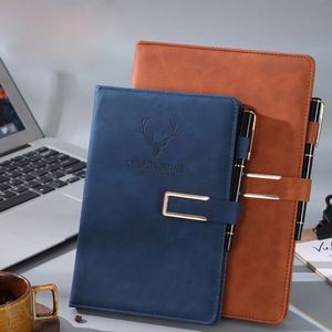 Custom Printed A5 Pu Leather Hardcover <b>Diary</b> Journal <b>Notebook</b> with Magnetic Buckle 100 Sheets Digital Printing - Product Image 2