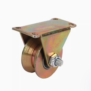 Cửa trượt theo dõi góc sắt với khung ròng rọc dày màu thép hình chữ V rãnh bánh xe cửa lớn ống thép bánh xe nhỏ - Product Image 5