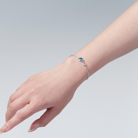 Bracelet en argent avec topaze étoile à six branches, design original avec pierres précieuses incrustées, cadeau parfait pour femme 520