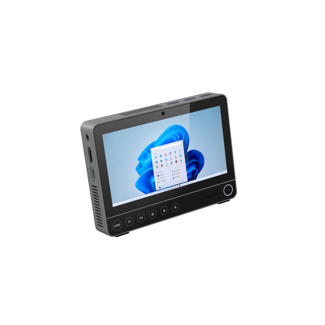 Compact Dark Gray Touchscreen Mini PC, Intel N300 Processor, 16GB RAM, Portable Small Desktop Computer for Home Office Business