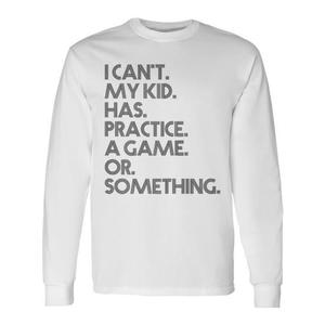 Camiseta de Manga Larga con Cuello Redondo para Mujer, Deportiva, con Serigrafía, No puedo evitar que mi hijo practique un juego o algo similar - Product Image 1