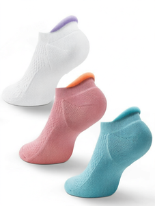 3 Pairs <b>Women</b> <b>Ankle</b> <b>Socks</b> Breathable Low Cut No Show Knitted Solid Sports <b>Socks</b> - Product Image 1