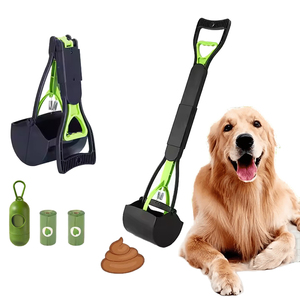 Bumo Pet Sanitaire Chien Pooper Scooper <span class=keywords><strong>Pince</strong></span> Durable Pliable Long Manche Grand Chien Pets 'Waste Picker Pratique Merde Sacs - Product Image 1